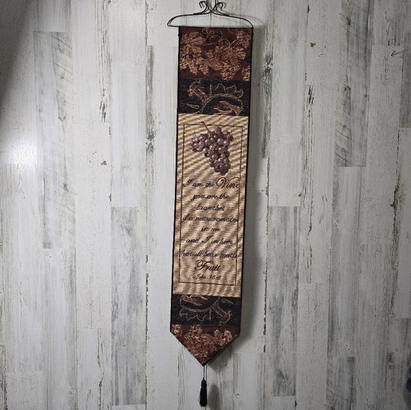 Bible quote wall hanging tapestry John 15:5 - Picture 1 of 9